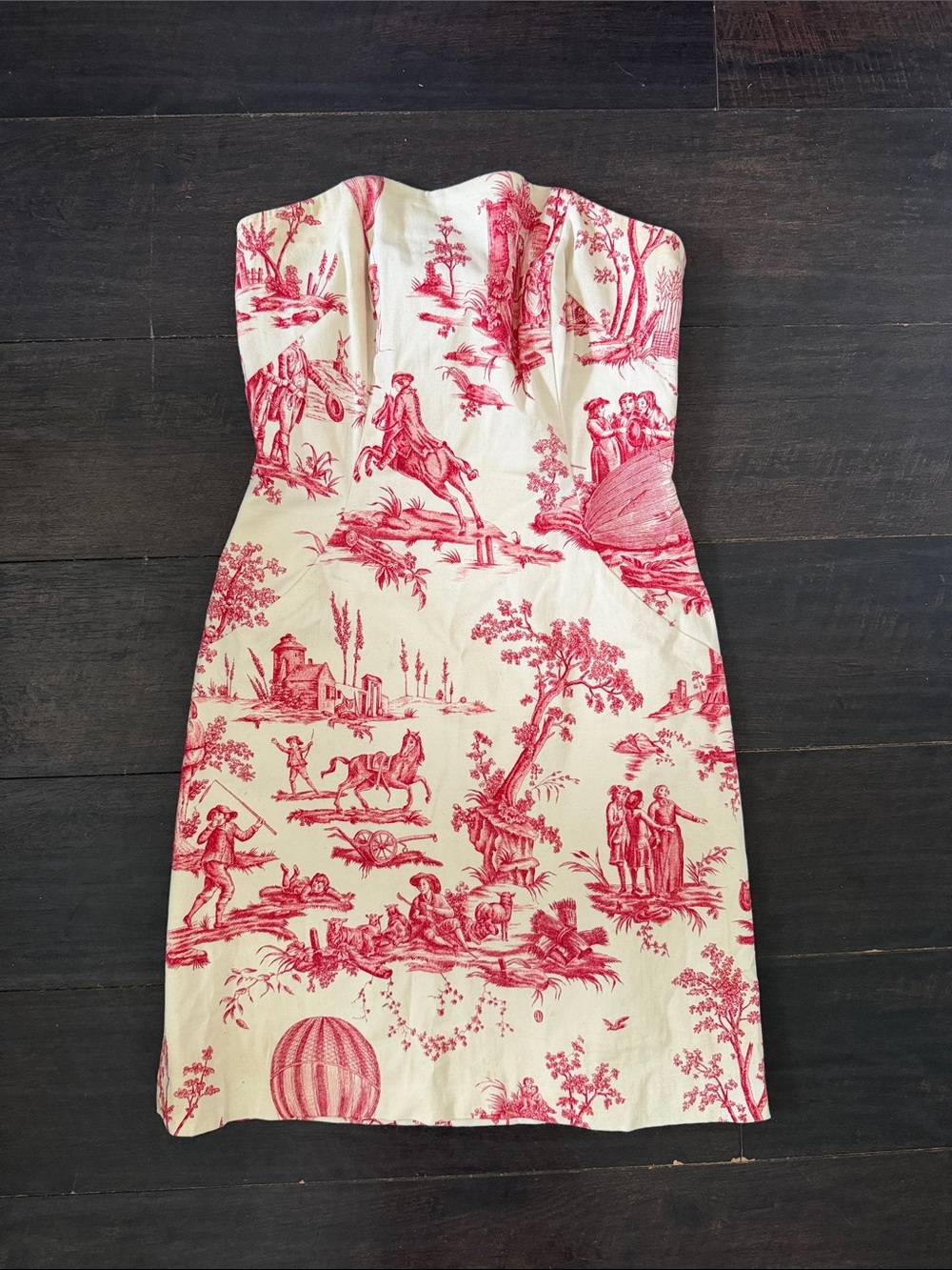 Gorgeous Shoshanna Red Print Corset Dress